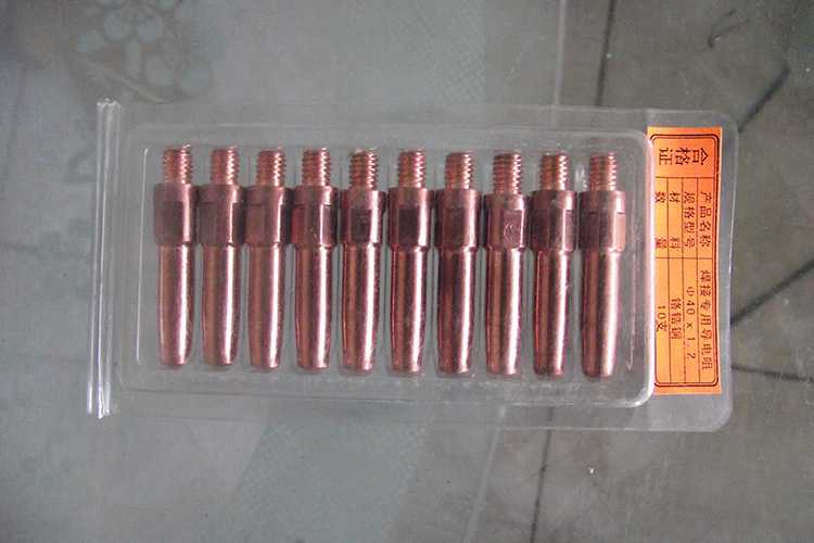 焊接专用导电咀，铬锆铜导电嘴40x1.2 第2张