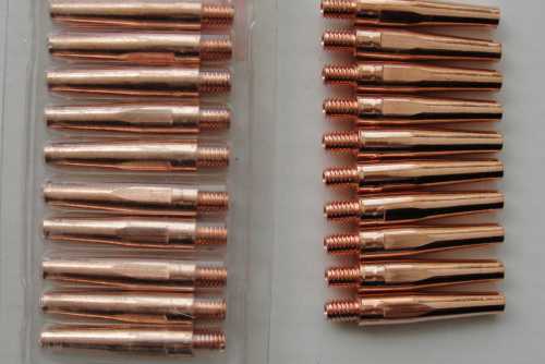 铬锆铜导电嘴M6×45×Φ8，紫铜导电嘴M6×45×Φ8 第1张